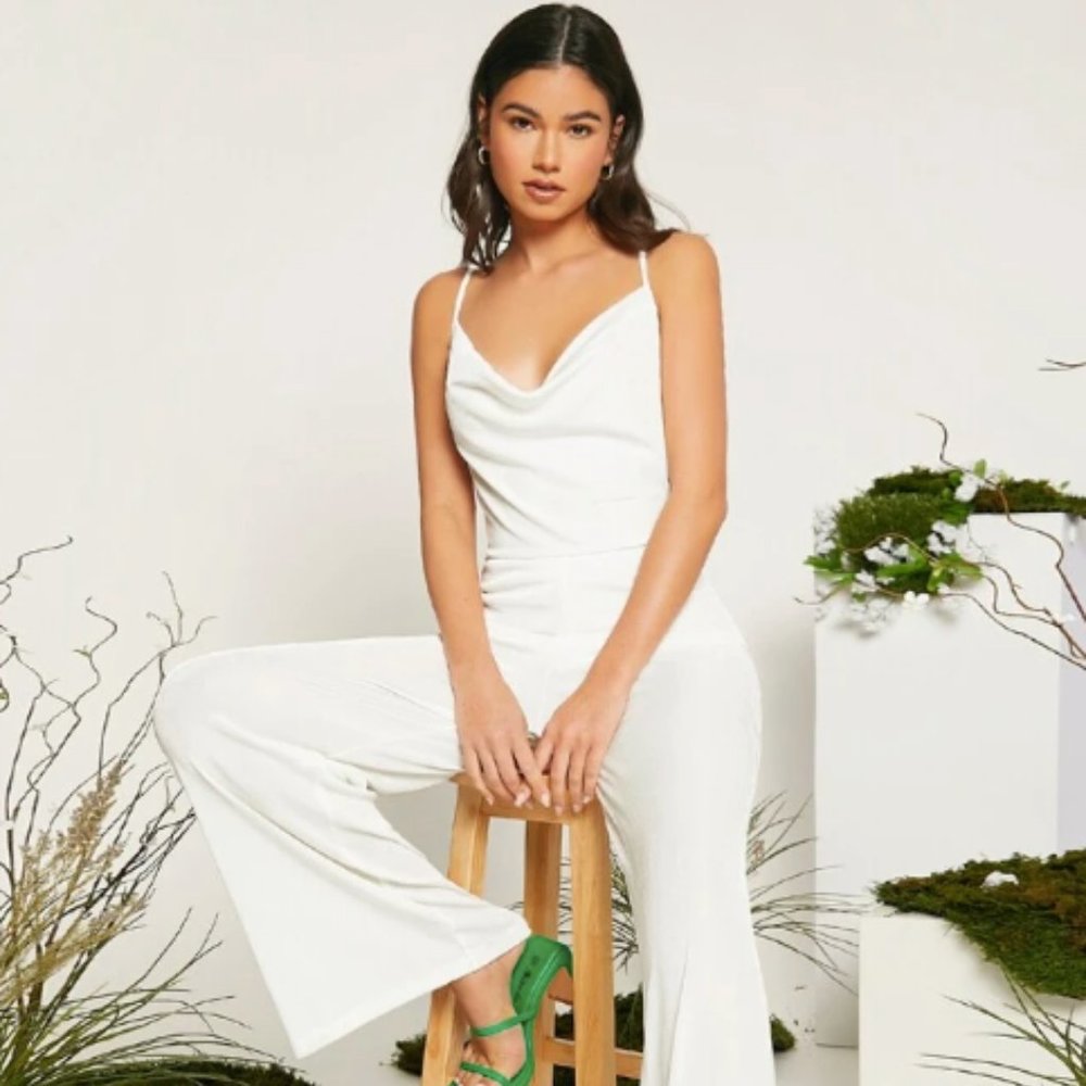 SHEIN Draped Front Cami Jumpsuit
